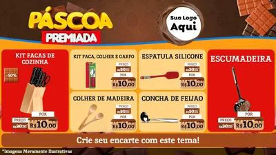 Modelo de TV para TV Horizontal com o tema Páscoa Premiada para Utilidades Domésticas