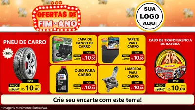 Modelo de TV para TV Horizontal com o tema Ofertas de Fim de Ano para Auto peças