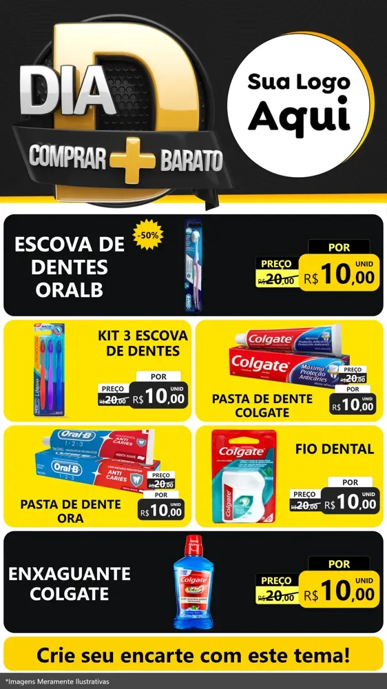 Modelo de TV para TV Vertical com o tema Dia D Mais Economia para Higiene Pessoal