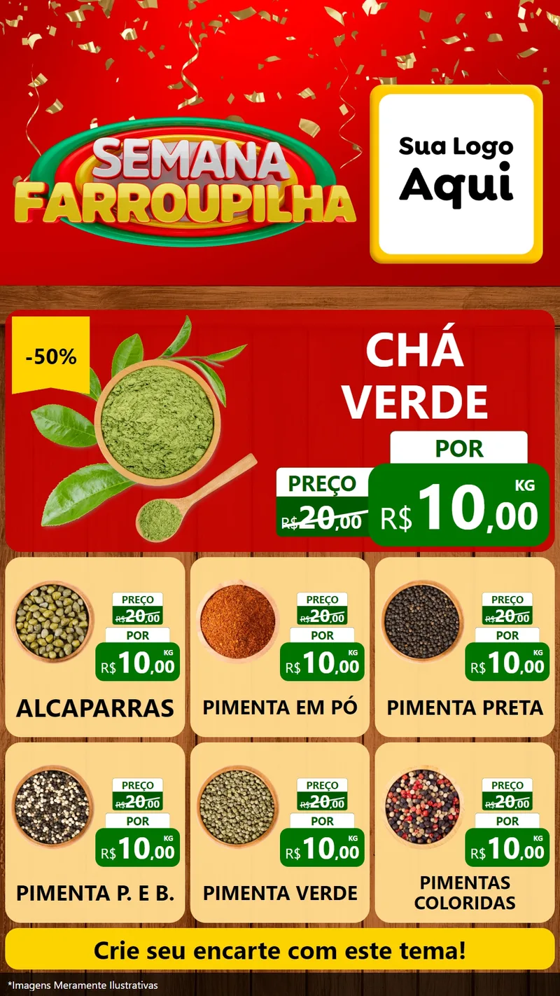 Modelo de Rede Social para Stories com o tema Semana Farroupilha para Produtos Naturais