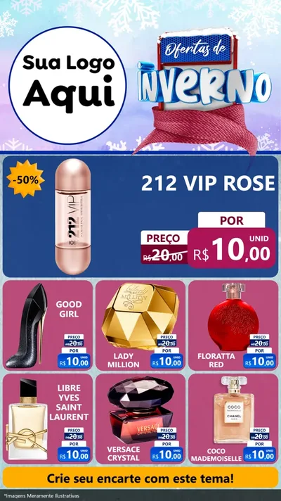 Modelo de Rede Social para Stories com o tema Ofertas de Inverno para Perfumes
