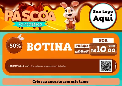Modelo de Cartaz para Cartaz A4 Horizontal com o tema Páscoa Fantástica para Agropecuária