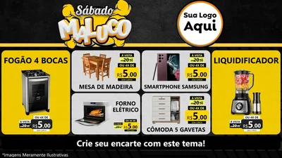 Modelo de TV para TV Horizontal com o tema Sábado Maluco para Móveis e Eletro