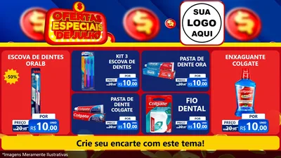 Modelo de TV para TV Horizontal com o tema Ofertas Especiais de Julho para Higiene Pessoal