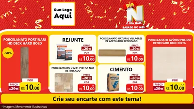 Modelo de TV para TV Horizontal com o tema Dia N o Dia Mais Barato do Mês para Pisos e revestimentos