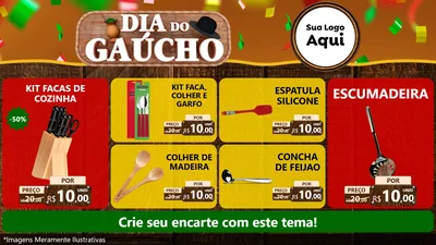 Modelo de TV para TV Horizontal com o tema Dia do Gaúcho para Utilidades Domésticas