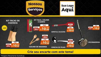 Modelo de TV para TV Horizontal com o tema Nossos Serviços para Utilidades Domésticas