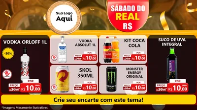 Modelo de TV para TV Horizontal com o tema Sábado do Real para Distribuidora de bebidas