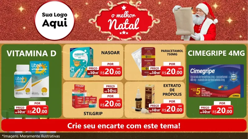 Modelo de TV para TV Horizontal com o tema O Melhor Natal para Farmácia