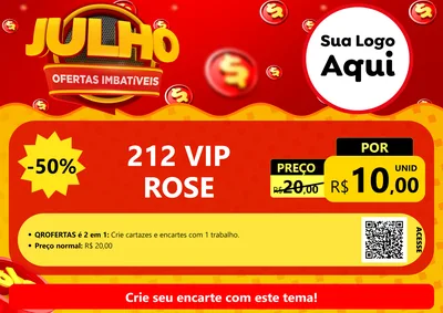 Modelo de Cartaz para Cartaz A4 Horizontal com o tema Julho Ofertas Imbatíveis para Perfumes