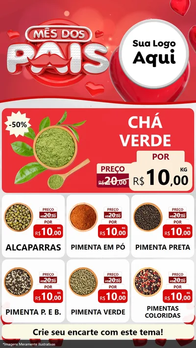 Modelo de Rede Social para Stories com o tema Mês dos Pais para Produtos Naturais