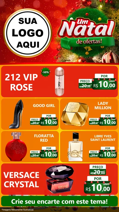 Modelo de TV para TV Vertical com o tema Um Natal de Ofertas para Perfumes