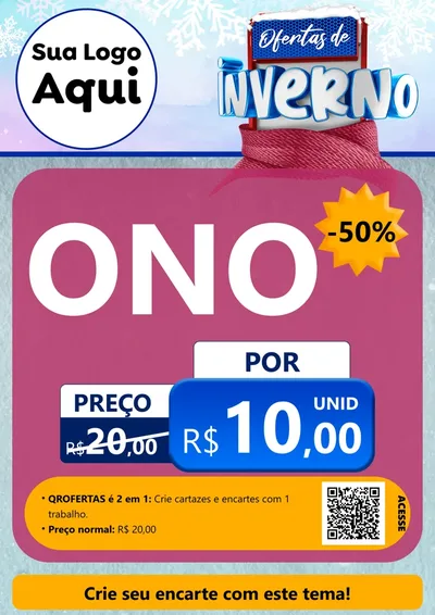 Modelo de Cartaz para Cartaz A4 Vertical com o tema Ofertas de Inverno para Óticas