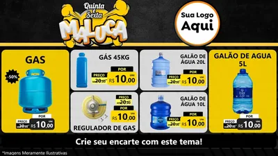 Modelo de TV para TV Horizontal com o tema Quinta e Sexta Maluca para Água e gás