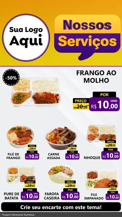 Modelo de Rede Social para Stories com o tema Nossos Serviços para Restaurante