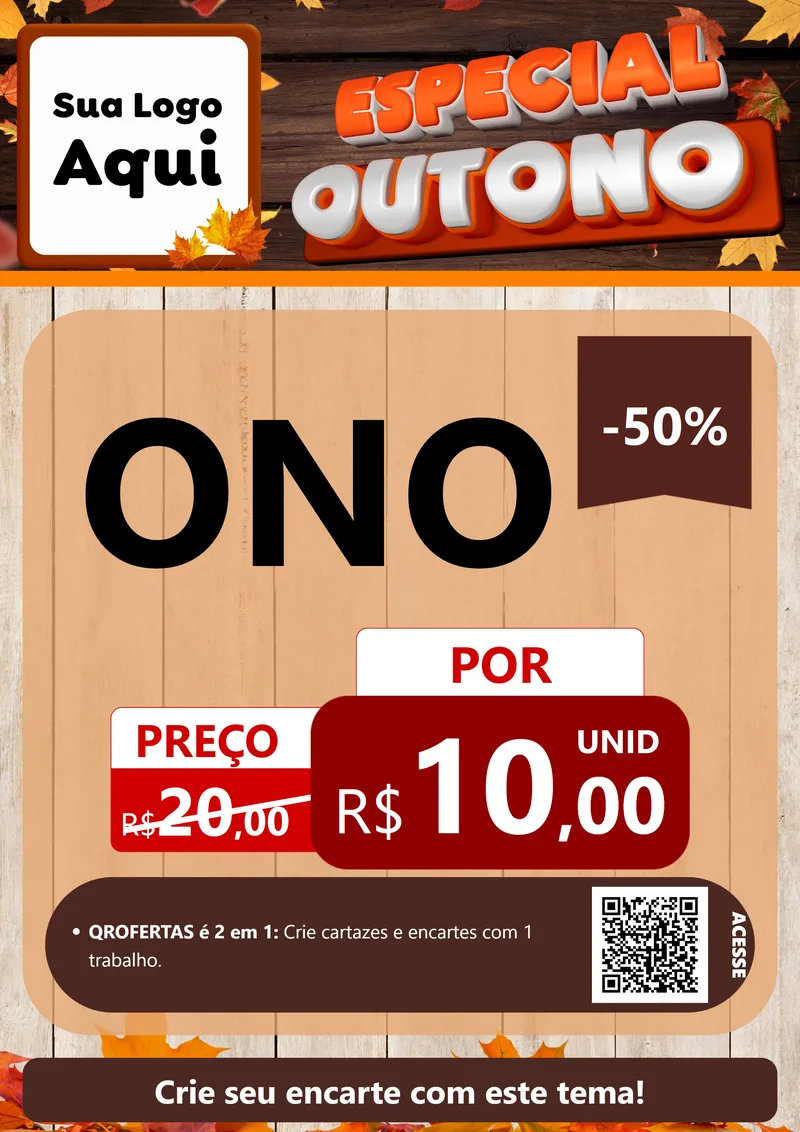 Modelo de Cartaz para Cartaz A4 Vertical com o tema Especial Outono para Óticas