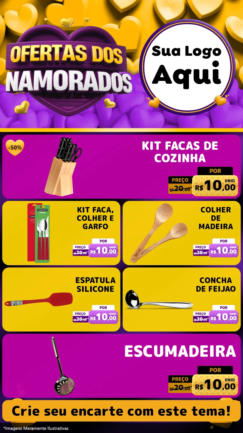 Modelo de TV para TV Vertical com o tema Oferta Dos Namorados para Utilidades Domésticas