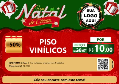 Modelo de Cartaz para Cartaz A4 Horizontal com o tema Um Natal de Ofertas para Material para Construção