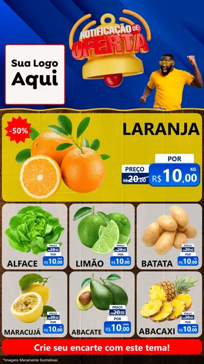 Modelo de Rede Social para Stories com o tema Notificação de Oferta para Hortifrúti