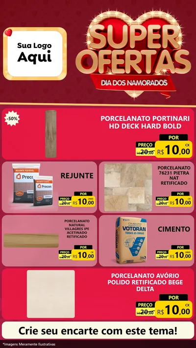 Modelo de TV para TV Vertical com o tema Dia dos Namorados para Pisos e revestimentos