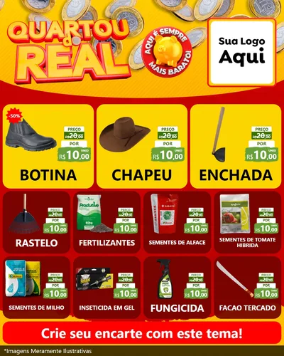 Modelo de Rede Social para Feed Instagram com o tema Quartou do Real para Agropecuária