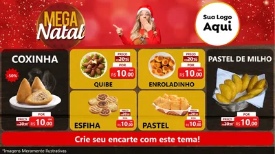Modelo de TV para TV Horizontal com o tema Mega Natal para Salgadaria