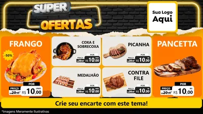 Modelo de TV para TV Horizontal com o tema Super Ofertas para Assados