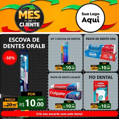 Modelo de Rede Social para Feed Facebook com o tema Mês do Cliente para Higiene Pessoal