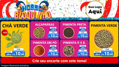 Modelo de TV para TV Horizontal com o tema Nosso Bloquinho para Produtos Naturais