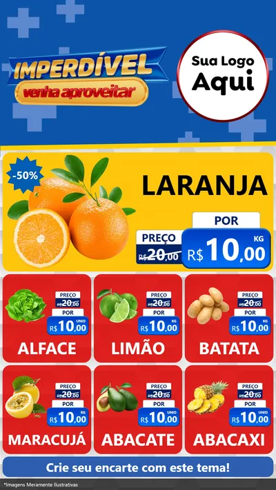 Modelo de Rede Social para Stories com o tema Imperdível para Hortifrúti