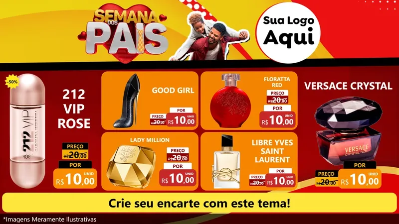Modelo de TV para TV Horizontal com o tema Semana Dos Pais para Perfumes