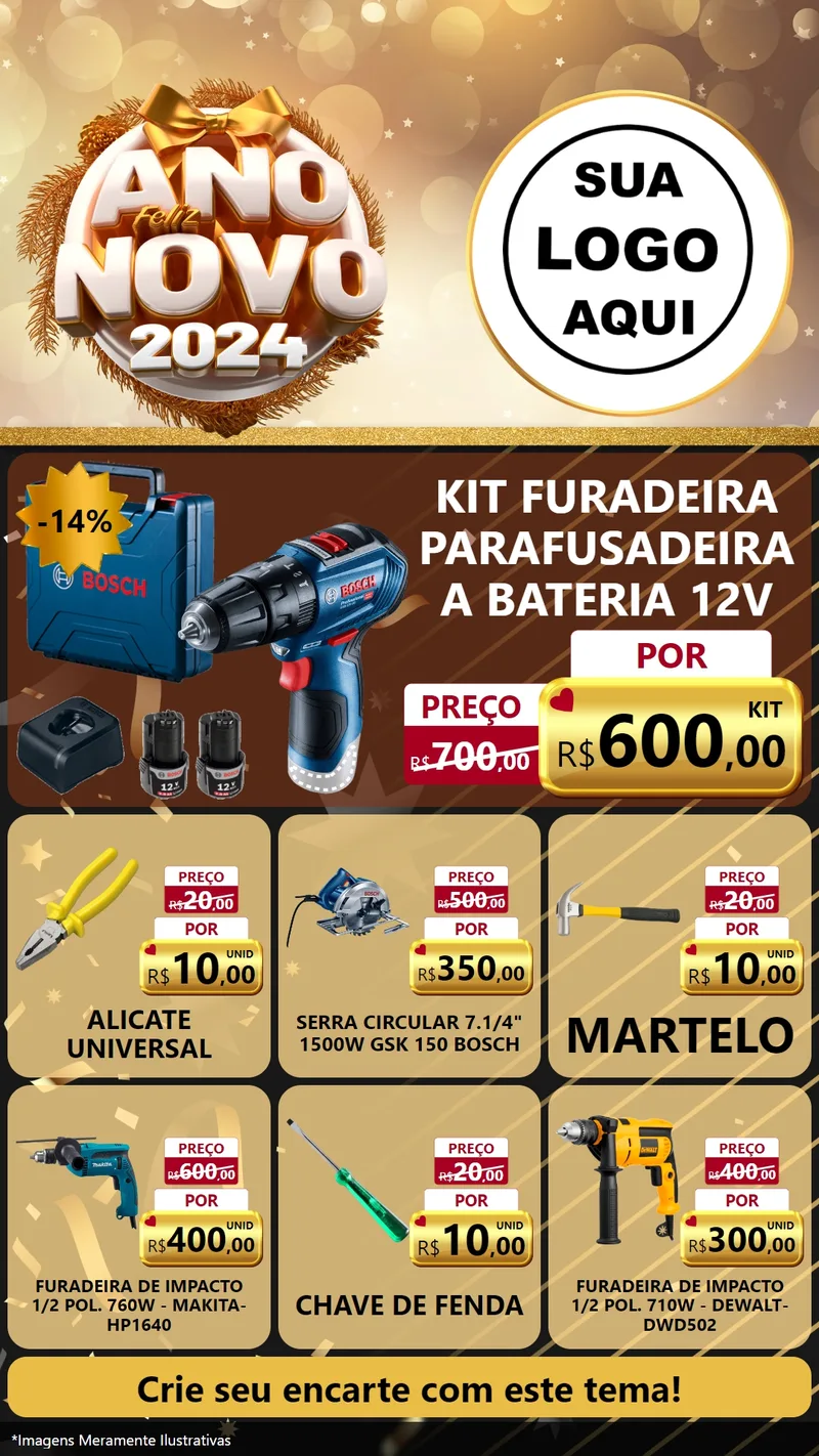 Modelo de Rede Social para Stories com o tema Feliz Ano Novo 2027 para Maquinas e Ferramentas