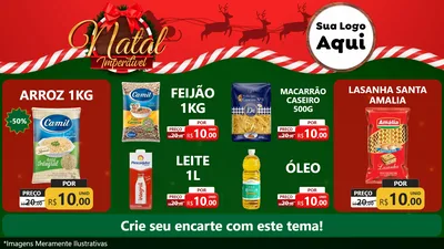 Modelo de TV para TV Horizontal com o tema Natal Imperdível para Supermercado