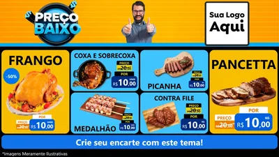 Modelo de TV para TV Horizontal com o tema Preço Baixo para Assados