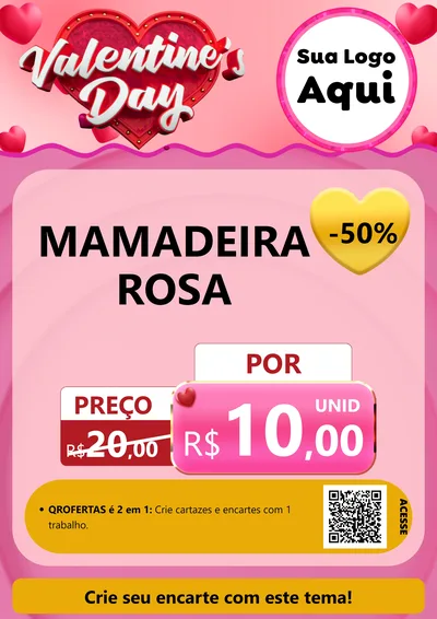Modelo de Cartaz para Cartaz A4 Vertical com o tema Valentine's Day para Bebês