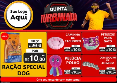 Modelo de Encarte para Encarte A4 Horizontal com o tema Quinta Turbinada para Pet Shop