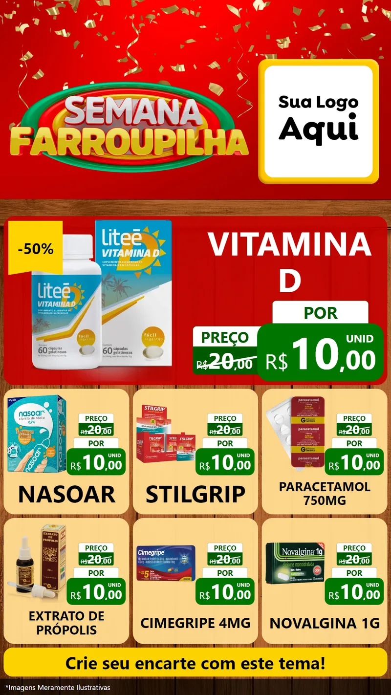 Modelo de Rede Social para Stories com o tema Semana Farroupilha para Farmácia