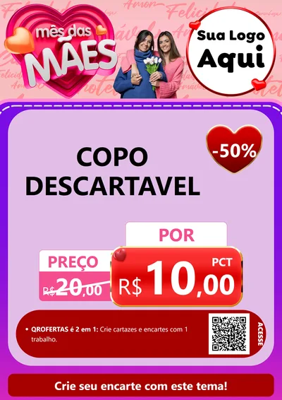 Modelo de Cartaz para Cartaz A4 Vertical com o tema Mês Das Mães para Embalagens