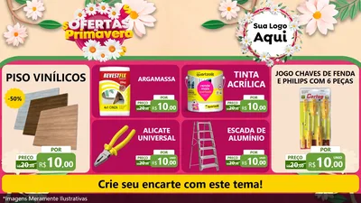 Modelo de TV para TV Horizontal com o tema Ofertas de Primavera para Material para Construção