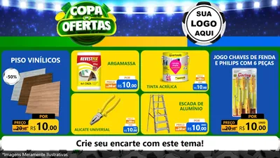 Modelo de TV para TV Horizontal com o tema Copa de Ofertas para Material para Construção