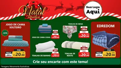 Modelo de TV para TV Horizontal com o tema Natal Imperdível para Cama, Mesa e Banho