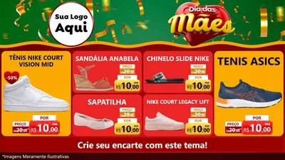 Modelo de TV para TV Horizontal com o tema Dia das Mães para Calçados