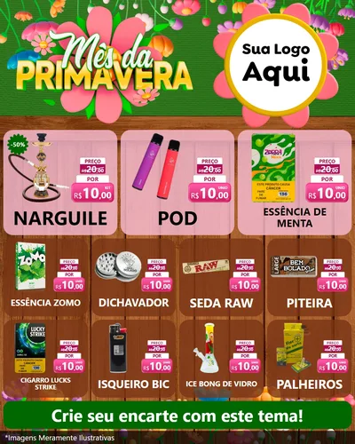 Modelo de Rede Social para Feed Instagram com o tema Mês da Primavera para Tabacaria