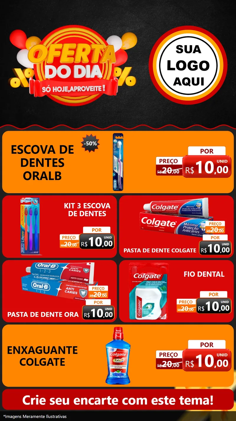 Modelo de TV para TV Vertical com o tema Oferta do Dia - Só hoje, Aproveite! para Higiene Pessoal