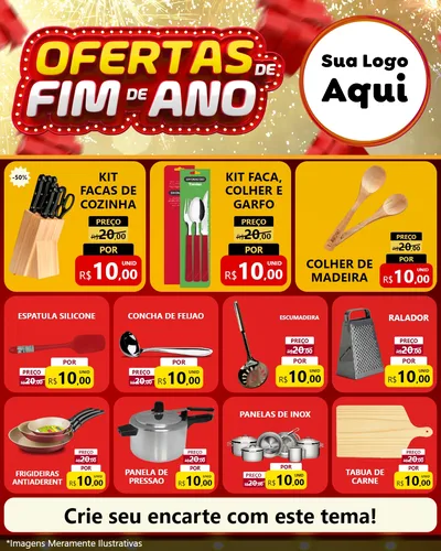 Modelo de Rede Social para Feed Instagram com o tema Ofertas de Fim de Ano para Utilidades Domésticas