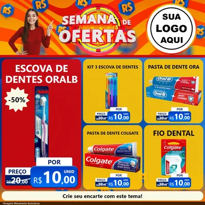 Modelo de Rede Social para Feed Facebook com o tema Semana de Ofertas para Higiene Pessoal
