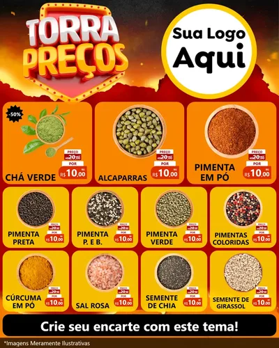 Modelo de Rede Social para Feed Instagram com o tema Torra Preços para Produtos Naturais