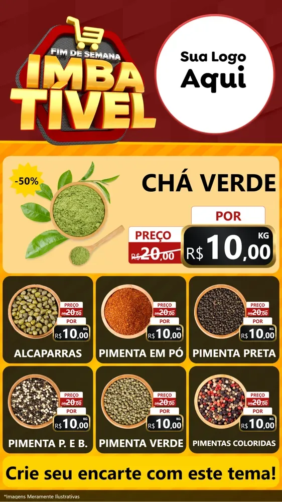 Modelo de Rede Social para Stories com o tema Fim de Semana Imbatível para Produtos Naturais