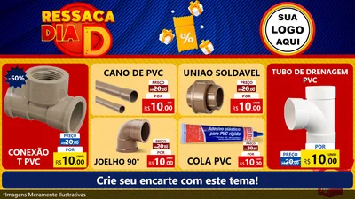 Modelo de TV para TV Horizontal com o tema Ressaca Dia D para Tubos e conexões