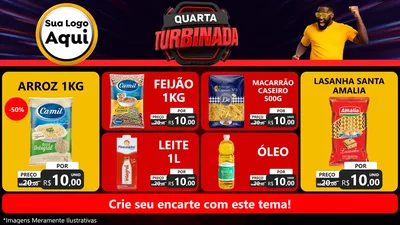 Modelo de TV para TV Horizontal com o tema Quarta Turbinada para Supermercado